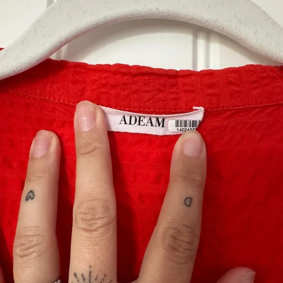 ADEAM | Textured Wrap Dress | Size Large - Picture 5 of 13